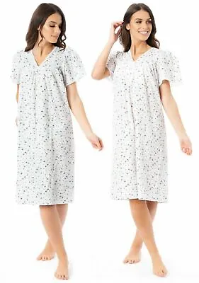 £14.99 • Buy Ladies Open Back Incontinence Hospital Nightdress Womens Floral Size UK 8-30 NEW