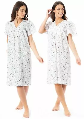 £15.99 • Buy Ladies Open Back Incontinence Hospital Nightdress Womens Floral Size UK 8-30 NEW
