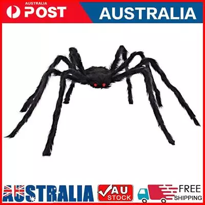 Halloween Spider Black & Hairy - Giant Scary Home Decor Prank Toy (150cm) • $21.49