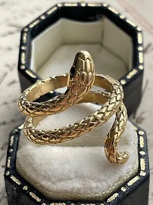 Wow Vintage Estate Styled Snake Serpent Band Ring Cool Piece! Sz 6! Clean! • $39.99