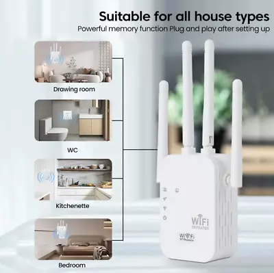 300M Wireless WiFi Repeater Extender Long Range Wireless WIFI Signal Booster • £9.99