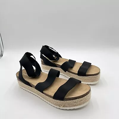 Madden Girl Espadrille Platform Sandals Women’s Size 12 Black • $17.99