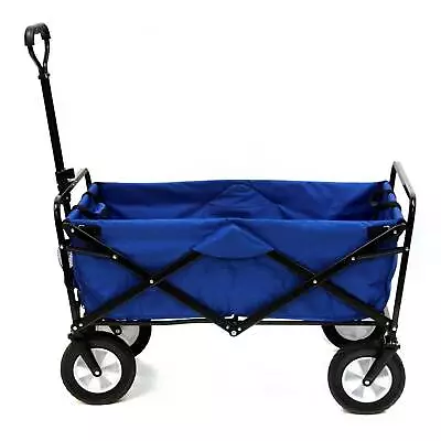 Mac Sports Collapsible Steel Frame Outdoor Garden Utility Cart Blue (Open Box) • $83.82