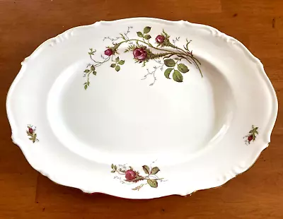 Vintage W Eschenbach China Briar Rose Pattern 15  Oval Serving Platter - Bavaria • $24.75