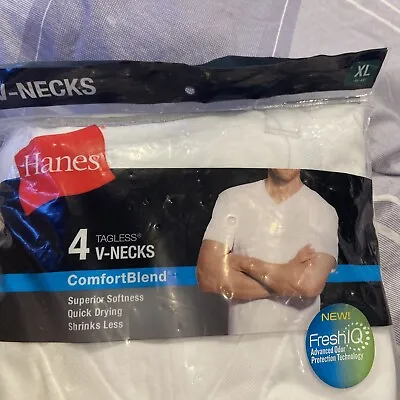 $9.99 • Buy Hanes Men's ComfortBlend V-necks Shirts 4-Pack XL