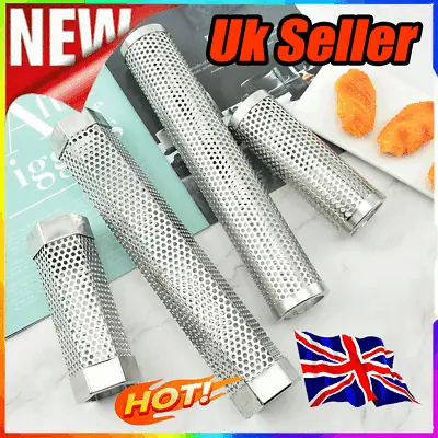 BBQ Grill Pellet Smoker Tube 6/12'' Hot Cold Smoke Generator Stainless Steel PA • £9.83