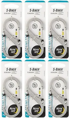 Nite Ize S-Biner SlideLock Stainless Steel Carabiner #4 - Stainless (6-Pack) • $25.23