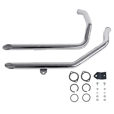 2.0'' Drag Pipes For 86-03 Evolution Harley Sportster Slip On Exhaust Chrome • $99.99