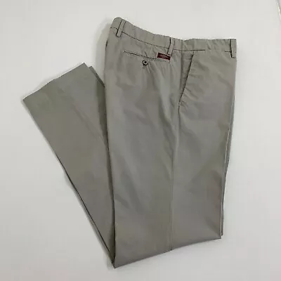 Mason's Em's Mens 34x33 Chino Khaki Pants Taupe/Gray Cotton Flat Front • $45