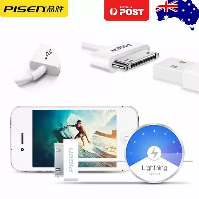 NEW Pisen 30 Pin USB Data Sync Charging Apple Cable For IPhone 4 4S IPad 123 • $5.19
