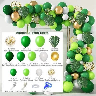 Sage Green Balloons Garland Kit Balloon Arch Kit Jungle Safari Party Balloons • $22.40