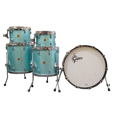 Gretsch USA Custom 5-Piece Shell Kit - Turquoise Sparkle • $5450