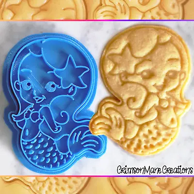 Little Mermaid Cookie Cutter Cute Biscuit Baking Supplies Fondant Tool Stamp • $5.78