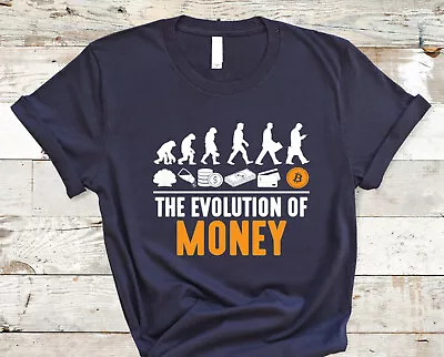 Elon Musk The Evolution Of Money Bitcoin Tee-Shirt Human Evolution Tshirt GIFT • $26.90