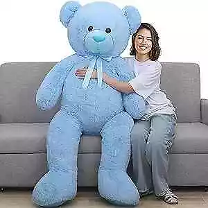 Giant 5 Feet Teddy Bear Stuffed Animal Soft And Huggable Blue 5 Feet • $148.09