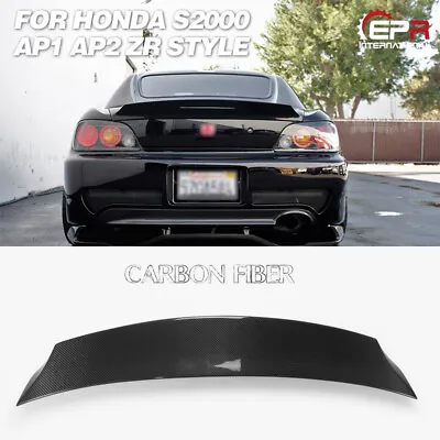 For Honda S2000 AP1 AP2 Carbon Fiber Rear Trunk Duckbill Spoiler Wing ZR Style  • $434.45