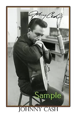 Johnny Cash Large Autograph Signed 12x18 Inch Photograph Poster - Man In Black • $28.95