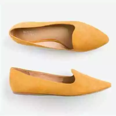 Market & Spruce Jade Loafer Flats Mustard Yellow Sz 6.5 • $19.99