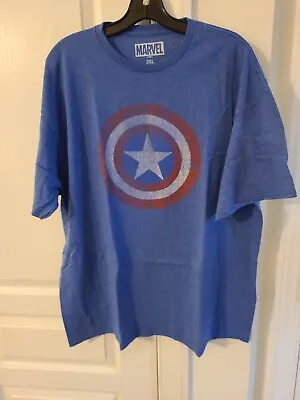 Marvel Comics CAPTAIN AMERICA SHIELD Vintage-Inspired T-Shirt - Size XXL • $9.99