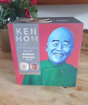 Ken Hom Excellence 2-Tier Authentic Chinese Bamboo Steamer - Rice/Fish/Veg 20cm • £12.99