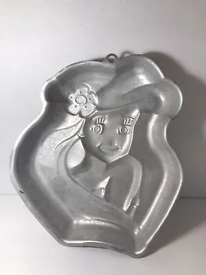 2005 WILTON Cake Pan Disney Little Mermaid ARIEL Princess Aluminum Baking 11” EX • $14