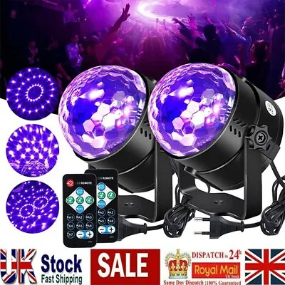 £17.99 • Buy UV Party Magic Ball Light LED Party Disco RGB Rotating DJ Stage Lights + Remote