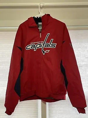 Majestic Washington Capitals Jacket Therma Base  Fleece Lined Nwot Size L • $125