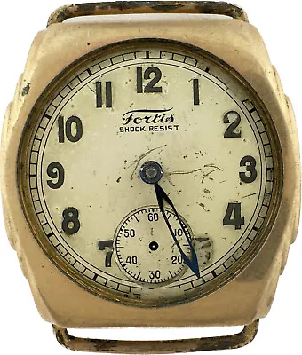 Vintage Fortis 15 Jewel Men's Mechanical Wristwatch 10k Gold Filled Art Deco • $30