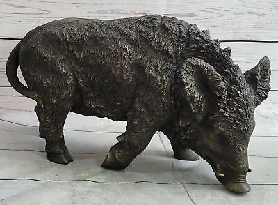 Wild Boar Hog Pig Pure Bronze Sculpture Statue Figurine Art Deco Farm Cabin Sale • $234.50