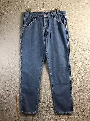 Wrangler Rustler Jeans Means 36x34 (35x33) Blue Denim Regular Fit NWT • $10.93