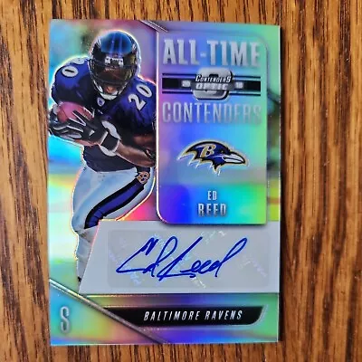 2018 Panini Contenders Optic Refractor Auto HOF Ed Reed Ravens • $49.99