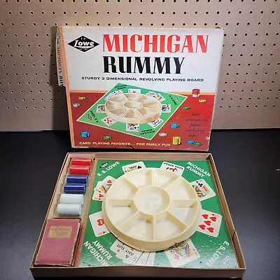 Vintage Rare Find - Michigan Rummy Game - 1963 - E.S. Lowe Chips Still In Sealed • $18.50
