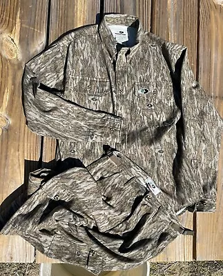 Mossy Oak Bottomland Button Up Shirt And Pants Set Cotton Small • $18.50