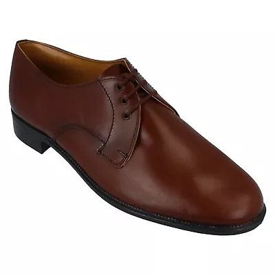 Mens DB Smart Leather Lace Up Shoes - 606 - Brown - UK 9.5 - ExDisplay • £29.99