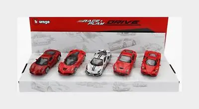 1:64 BURAGO Ferrari Set 488 Gtb Enzo 488 Pista F-12 Berlinetta Laferrari BU56125 • $24.32