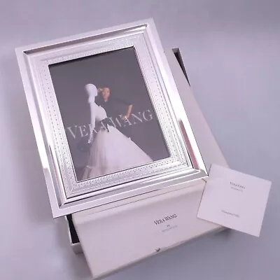 Vintage Wedgwood VERA WANG  With Love  Silver 5 X 7 Photo Frame NEW In BOX • $88.89