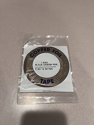 NEW - 1 Roll EDCO Black Back Copper Tape 7/32 Stained Glass Foil • $14