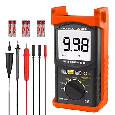 Megohmmeter LC-6688B Digital Insulation Resistance Tester Voltage 500V/1kV/2.5 • $43.91