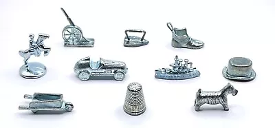 Monopoly Tokens Movers Lot 10 Traditional Car Hat Shoe Ship Iron Pieces Parts • $9.95