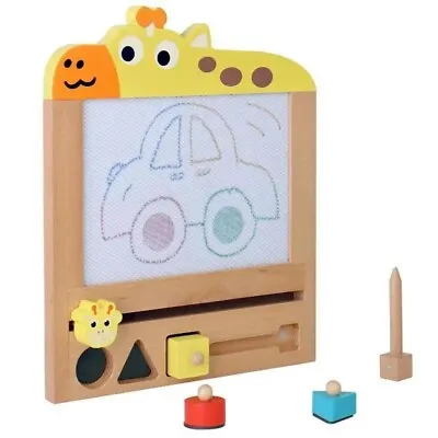 Wooden Kids Magnetic Writing Drawing Board Toddler Toys Gift For  Girls Boy Kids • £21.41