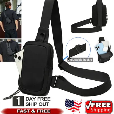 Shoulder Bag Men's Oxford Chest Bag Sling Crossbody Bag Casual Travel Phone Bag • $10.99