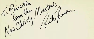 RARE!  New Christy Minstrels  Rick Hansen Hand Signed 3X5 Card COA • $99.99