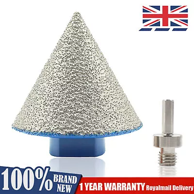 35/50mm Diamond Cone Milling Bit Ceramic Tile Chamfering Finger Hole Saw Cutter • £13.99