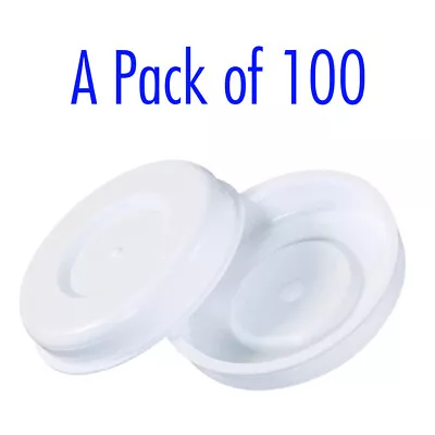 100PC 2Inch Light Round Plastic White End Caps For Kraft Mailing Tubes • $17.99