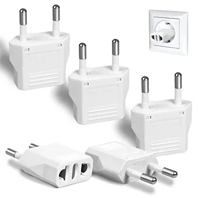 6 Pack European Plug Adapter US To Europe Plug Adapter Type C Plug Adapter • $12.99