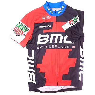 BMC Tag Heuer Men's XS Cycling Jersey Black And Red Excellent Condition • $25