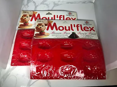 De Buyer MOUL'FLEX Madeleine Red Silicone Baking Mold 18 Shell Molds For Pastry • $40