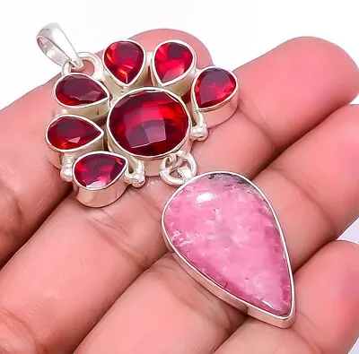 Gift For Her Natural Magnetite Rhodonite Pendant 925 Sterling Silver 2.42  • $14.99