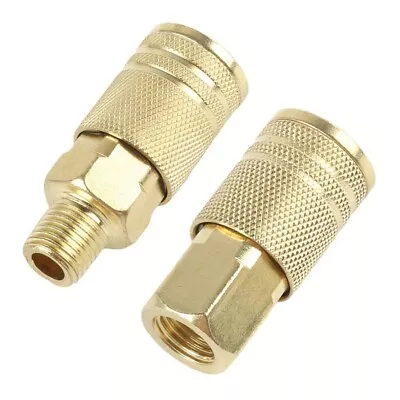 Pneumatic Fitting Quick Coupler With Male Thread For Air For Compressor 1/4NPT • $14.01