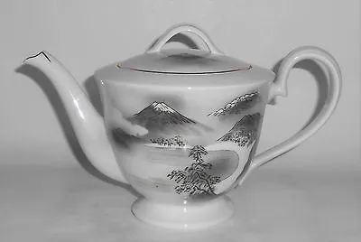 $62.50 • Buy Kutani Japan China Porcelain Mt Fuji River Teapot W/Lid
